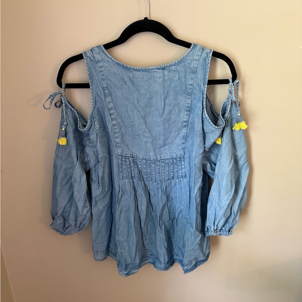 REBECCA MINKOFF - Women’s Chambray Blouse - Size M - Picture 4 of 5
